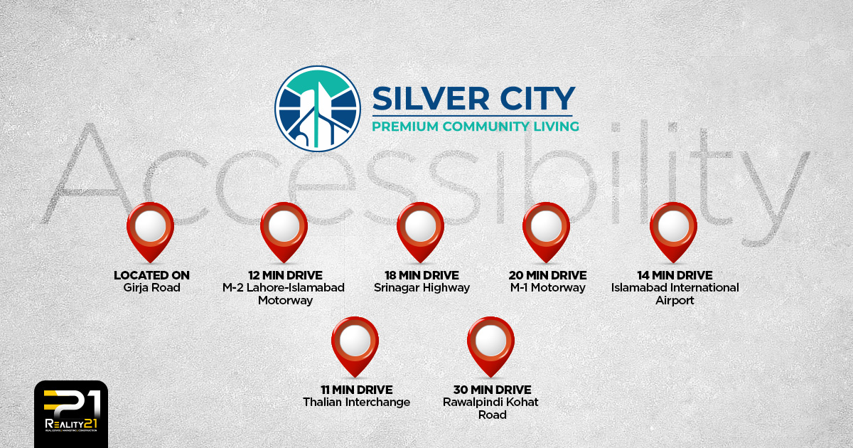 Accessibility Point to Silver city Islamabad