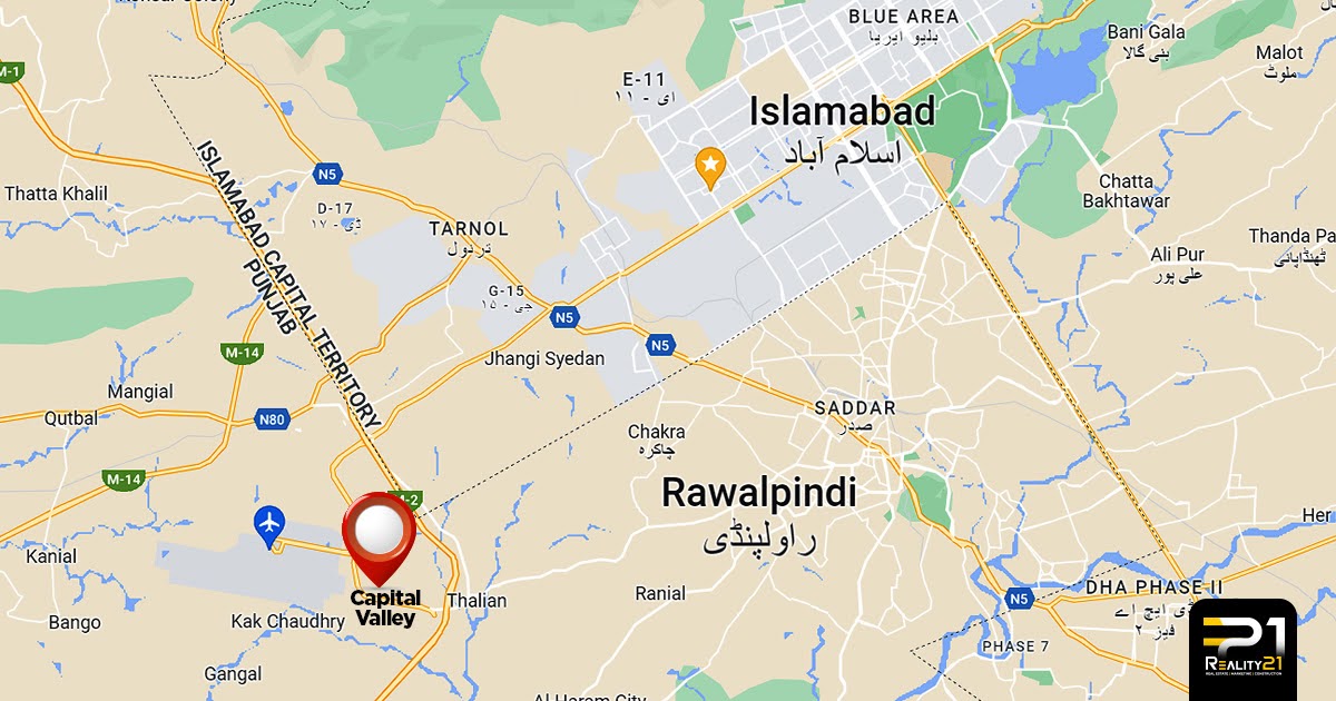 Capital Valley Islamabad Location